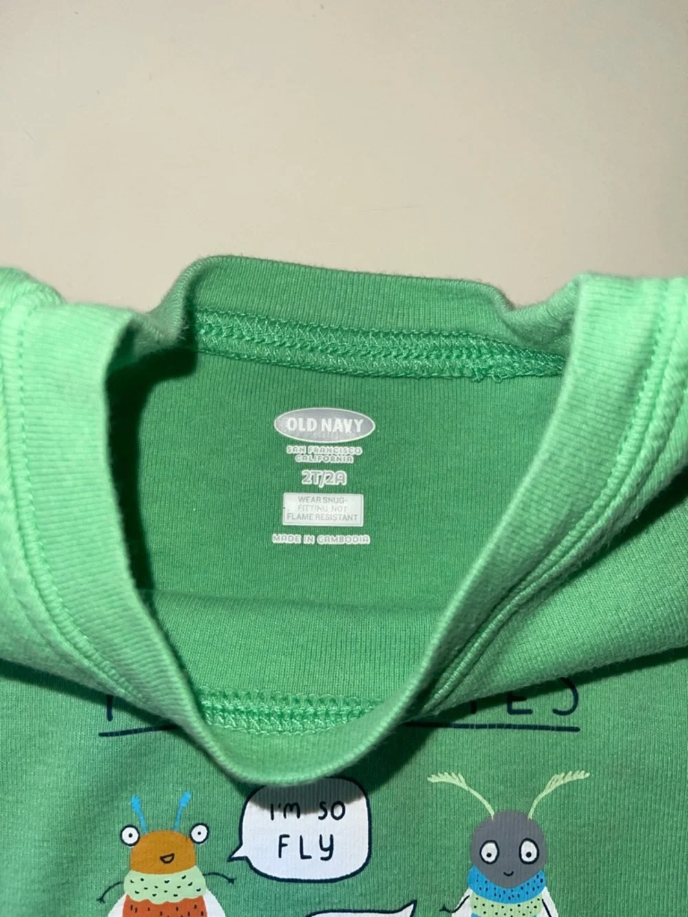 Old Navy Field Notes Bug Graphic Short Sleeve Pajamas 2T - Picture 7 of 9